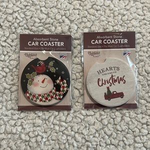 Holiday Absorbent Stone Car Coasters